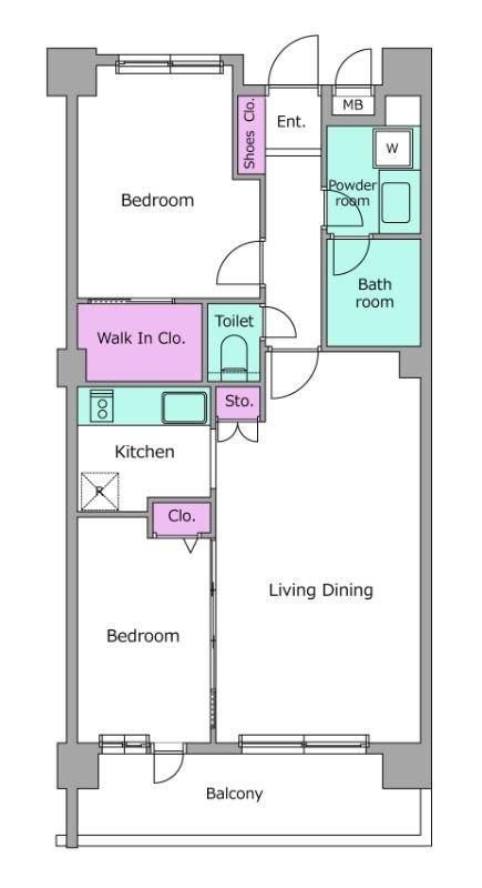 ★使いやすい2LDKタイプ★